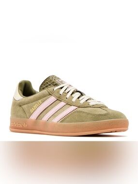 adidas Gazelle Indoor Focus Olive Clear Pink Strawberry Matcha Size 7